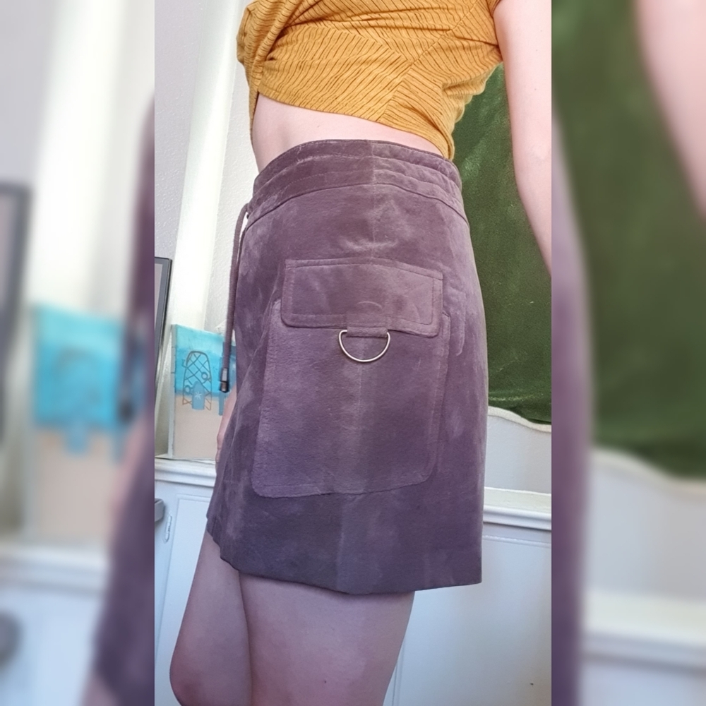 Wilson's Leather brown leather skirt - Picture 3 of 3